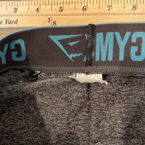 GYM SHARK Grey Blue Waistband Flex Low Rise Leggings XS - Picture 4 of 4